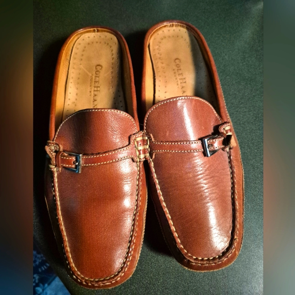 Cole Haan Brown Leather Slip-On Loafers